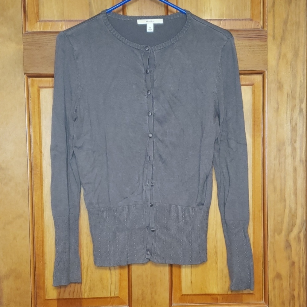 Sonoma Taupe Button Down Cardigan